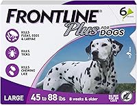 Vista 9 de FRONTLINE Plus Tratamiento de pulgas y garrapatas para perros grandes de hasta 45 a 88 libras. 3 tratamientos