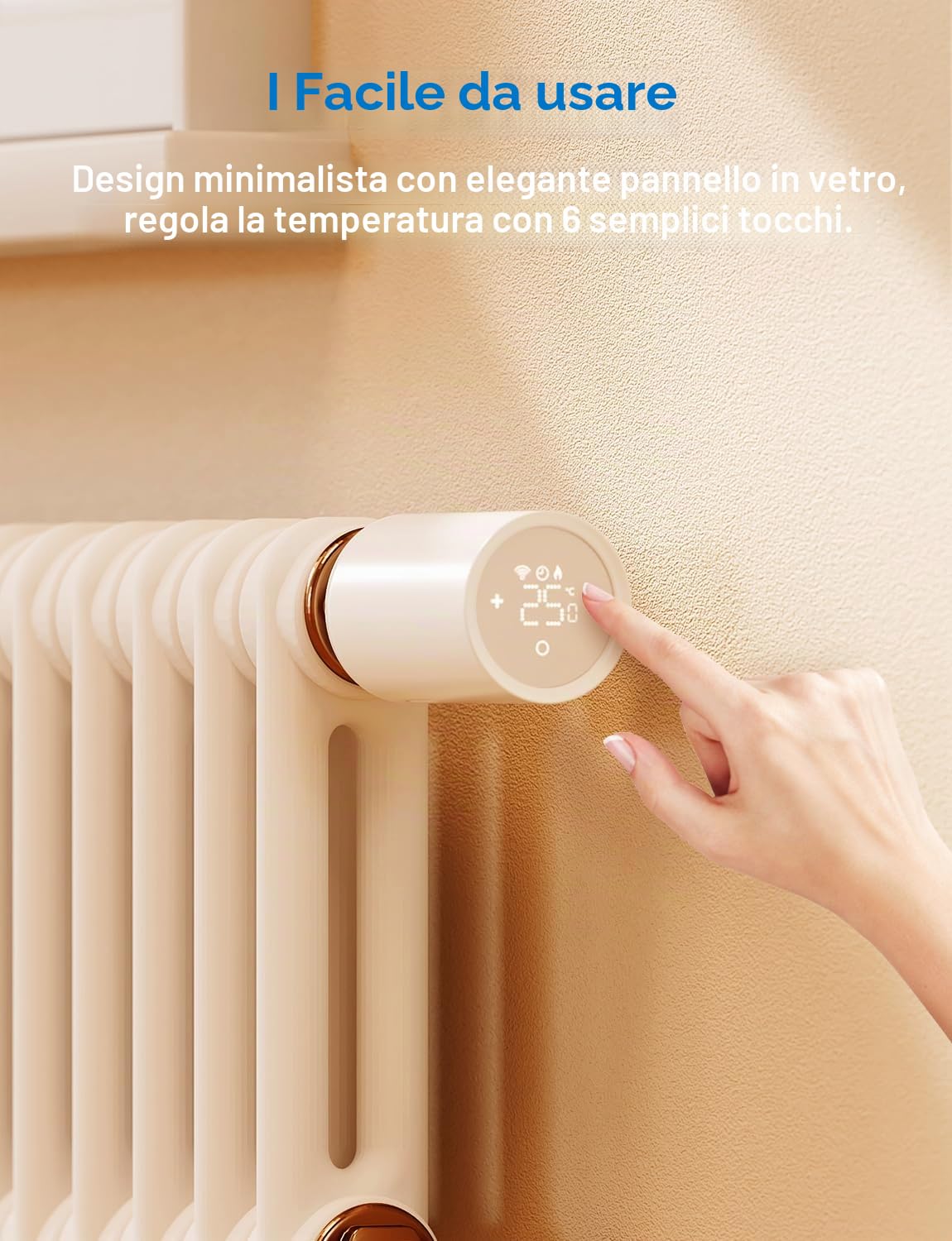 Meross Matter Termostato per radiatore opaco con hub extra, Valvole Termostatiche WiFi Valvola Termostatica per Termosifoni Termovalvole Smart con Controllo Vocale per Siri Alexa Google,