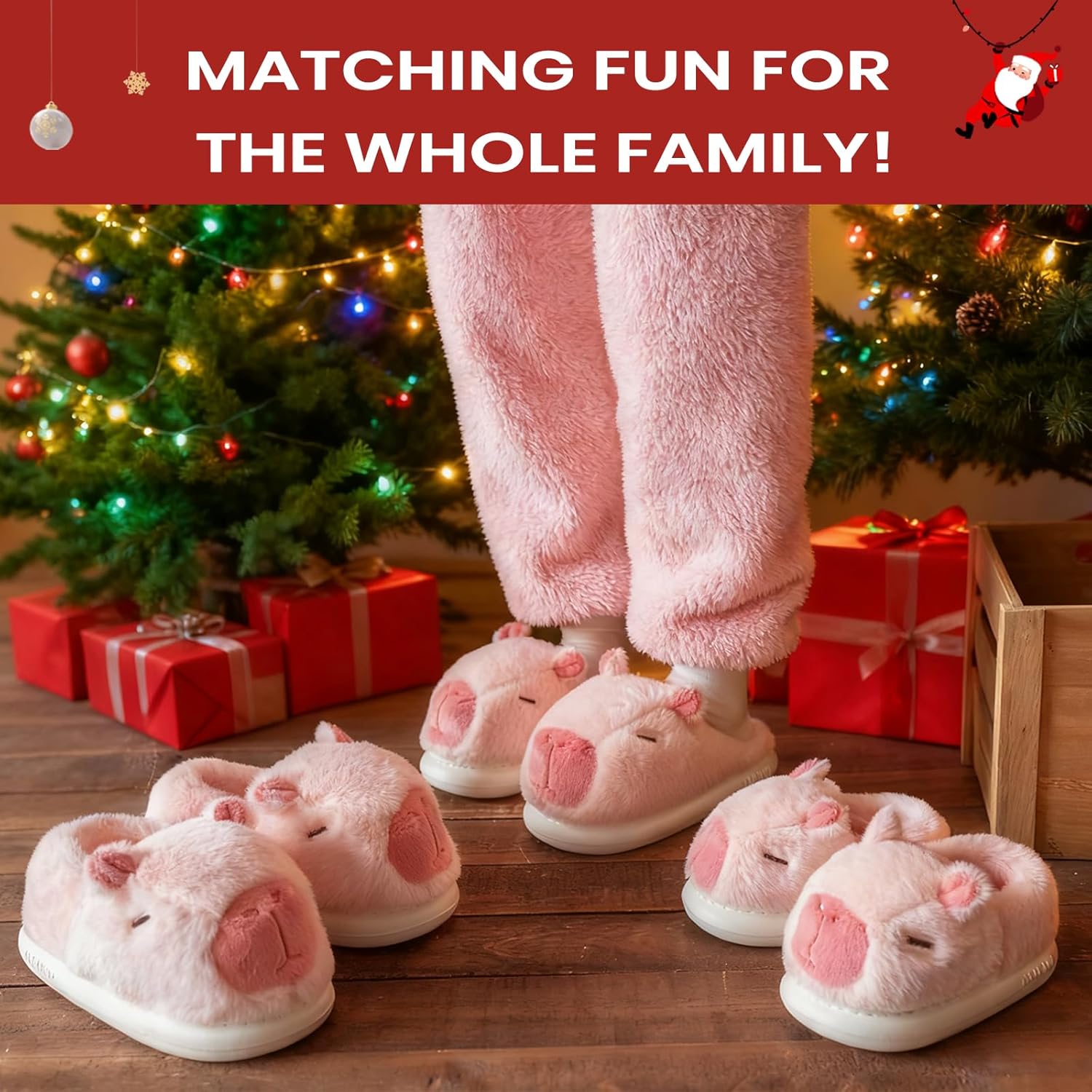Cute Capybara Slippers for Kids,Toddler House Slippers,Kids Funny Soft Fuzzy Winter Animal Shoes for Girls Boys,Capybara Gifts - Image 5