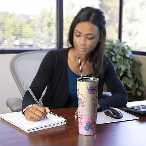 Miniatura 4 de Geubuxi Divertida botella de agua de dibujos animados para adultos, taza de acero inoxidable para niños con popote y tapa, taza térmica de 20 onzas,