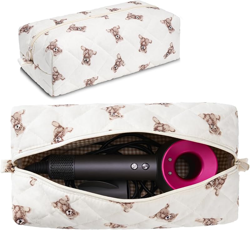 Necessaire de viagem para ferramentas de cabelo idoltimes compatível com Dyson Airwrap, estampa animal, 1 unidade