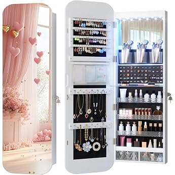 Vlsrka LED Oval Jewellery Cabinet Door Mirror/Wall Mirror Jewellery