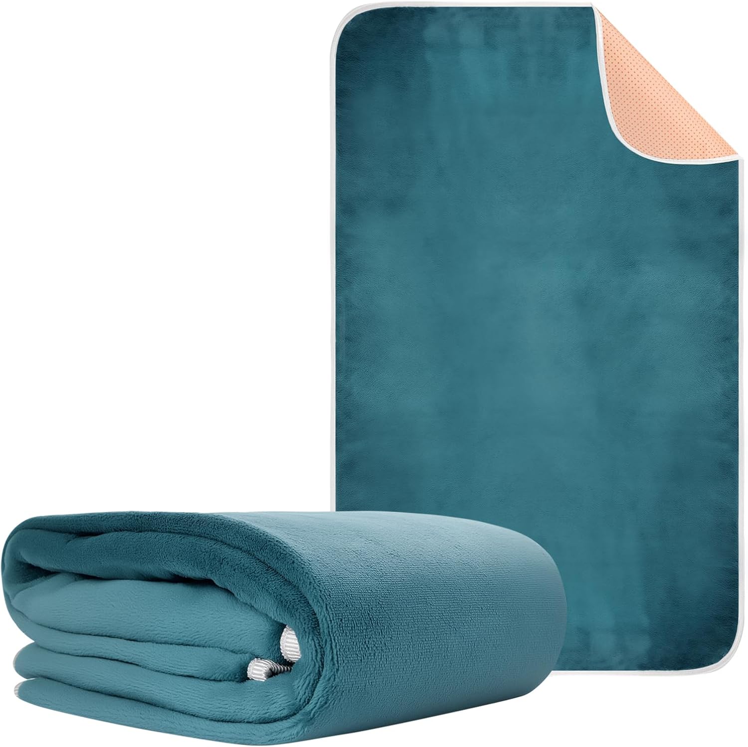 Washable Underpads Reusable Waterproof Protective Bed Pads for Couch Sofa Floor 31.5" x47" Super Absorbency Incontinence Bedwetting Nursing Pads Blue Mattress for Adults Kids Elderly Pets 1 Pack