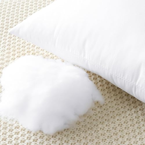 Miniatura 4 de Insertos de almohada de 18 x 18 pulgadas, paquete de 4 cojines cuadrados interiores, suaves, esponjosos, rellenos, rellenos de cojín decorativos