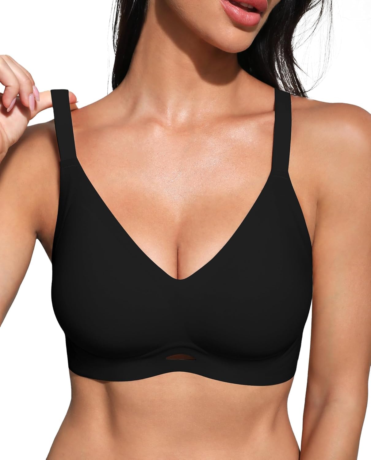 Jelly Full Coverage Wireless Bras for Women Seamless Push Up Padded Bralette Comfortable Everyday Bra no Underwire