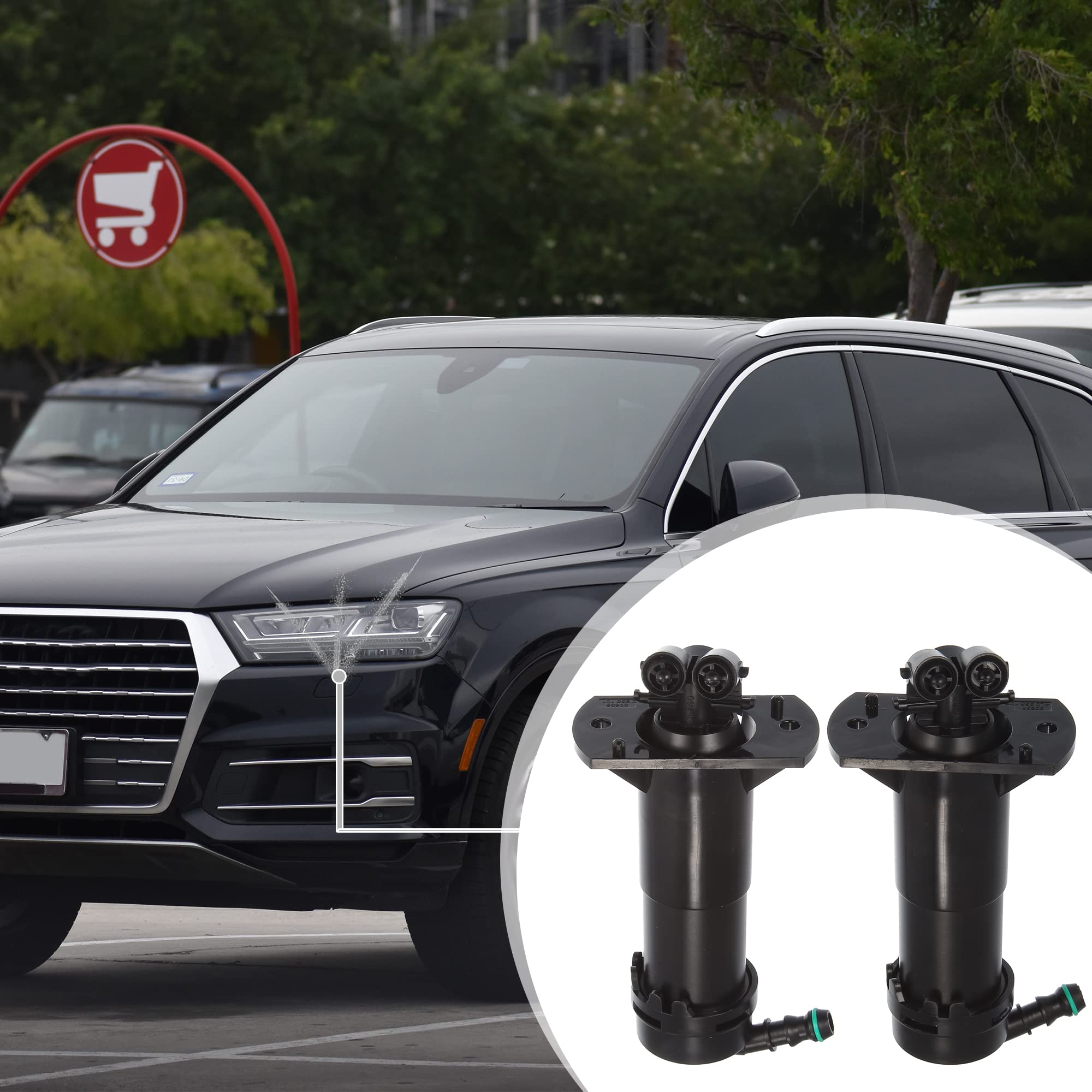 A ABSOPRO Buse Lave-Phare Pour Audi Q7 07-15 2 Pcs