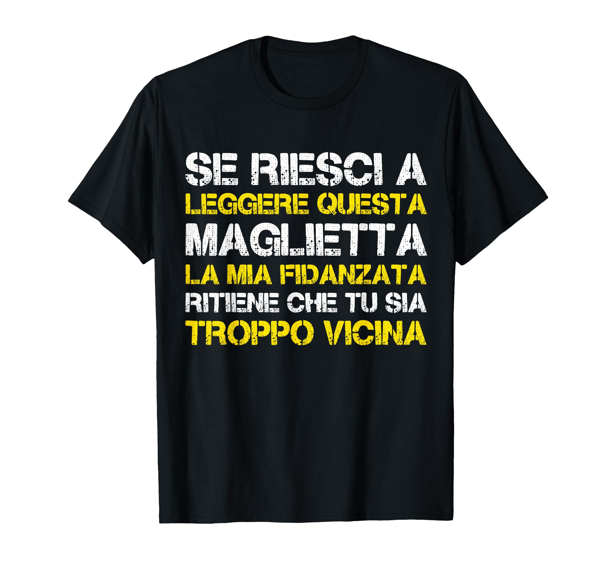Regalo Fidanzato Divertente Gelosa Se Riesci Leggere Questa Maglietta :  Amazon.it: Moda