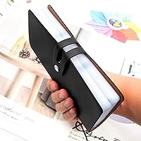 Vista 3 de Padike - Tarjetero RFID para tarjetas de crédito, organizador de tarjetas de visita, tarjetero con 96 ranuras para tarjetas de crédito, protector