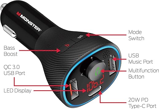 Monster cigarette lighter adapter Clearance