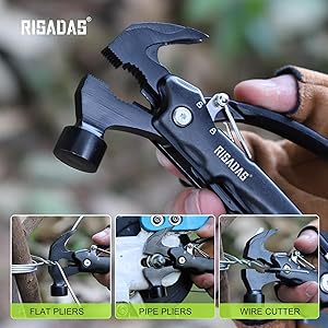 Gifts for Men - Birthday Gifts for Man, Dad, Husband, Mens Gift Ideas - Stocking Stuffers for Men, Mens Stocking Stuffers - Christmas Fathers Day Groomsmen Gift - Multitool Hammer for Camping, Hiking