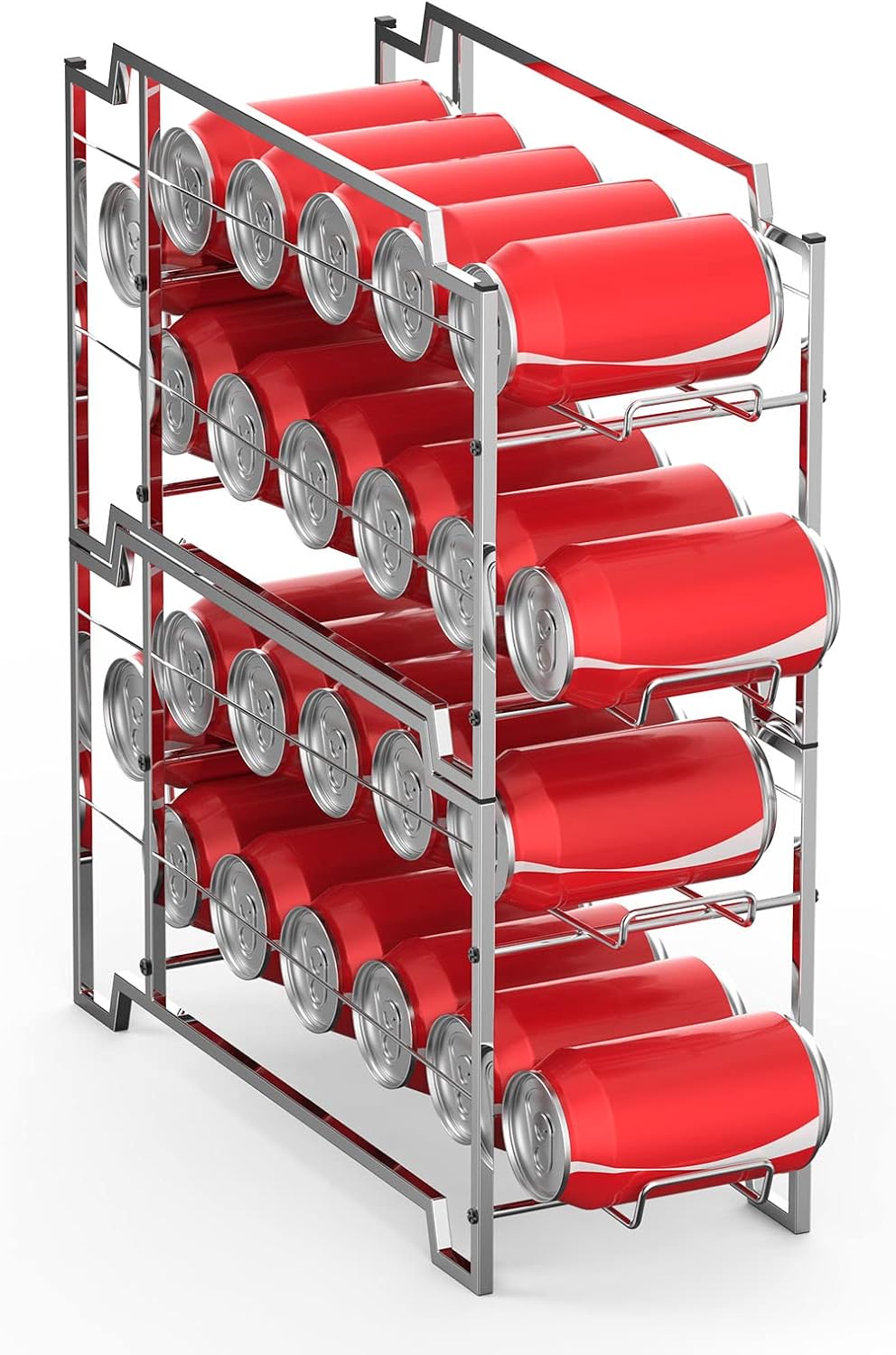2 Pack Soda Can Organizer Rack for Refrigerator Stackable