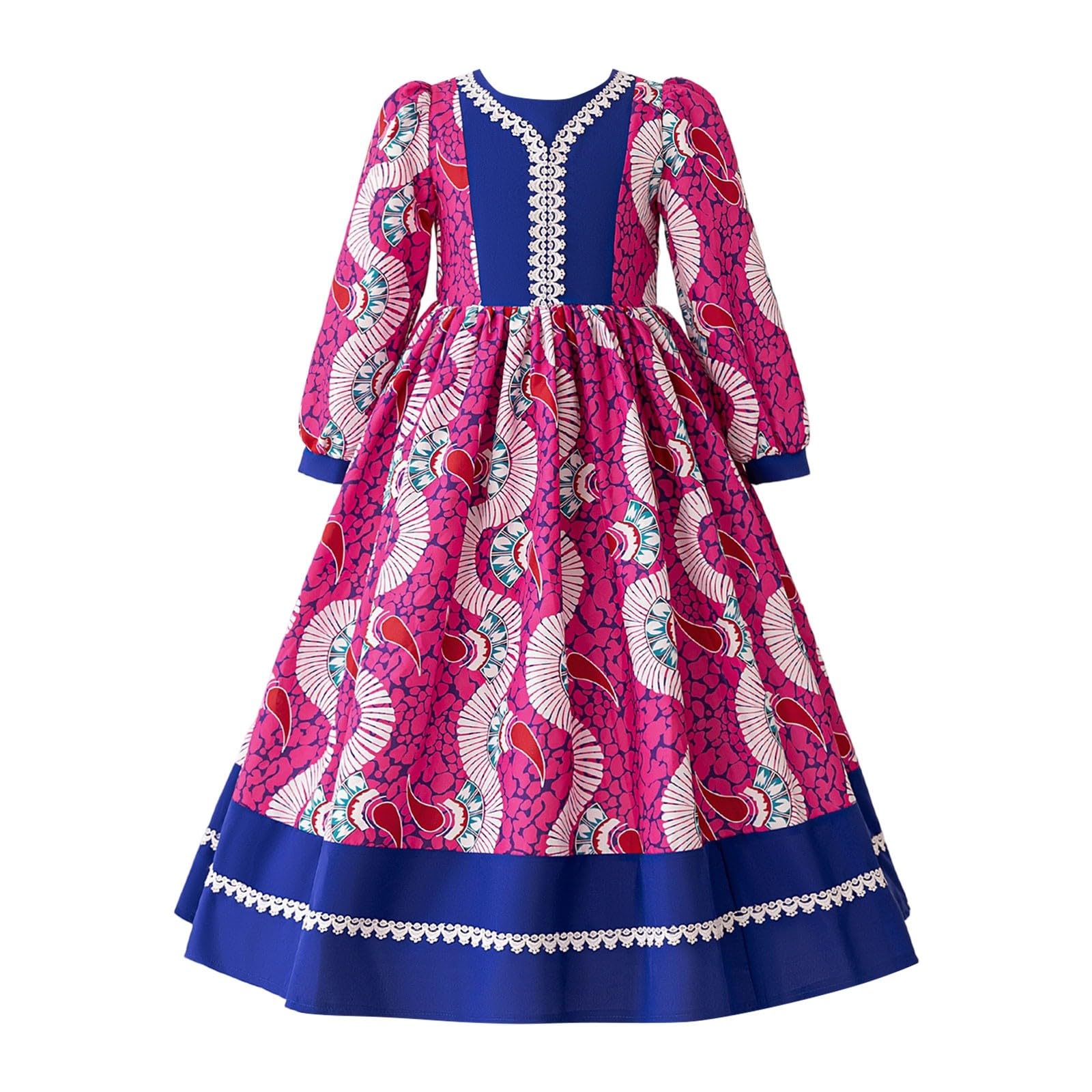 Ragazze Abito Estivo con Scollo a V/Rotondo Vestito Elegante Casual da Bambina Senza Maniche/Manica Corta Abito Lungo Regalo di Compleanno/Festivo