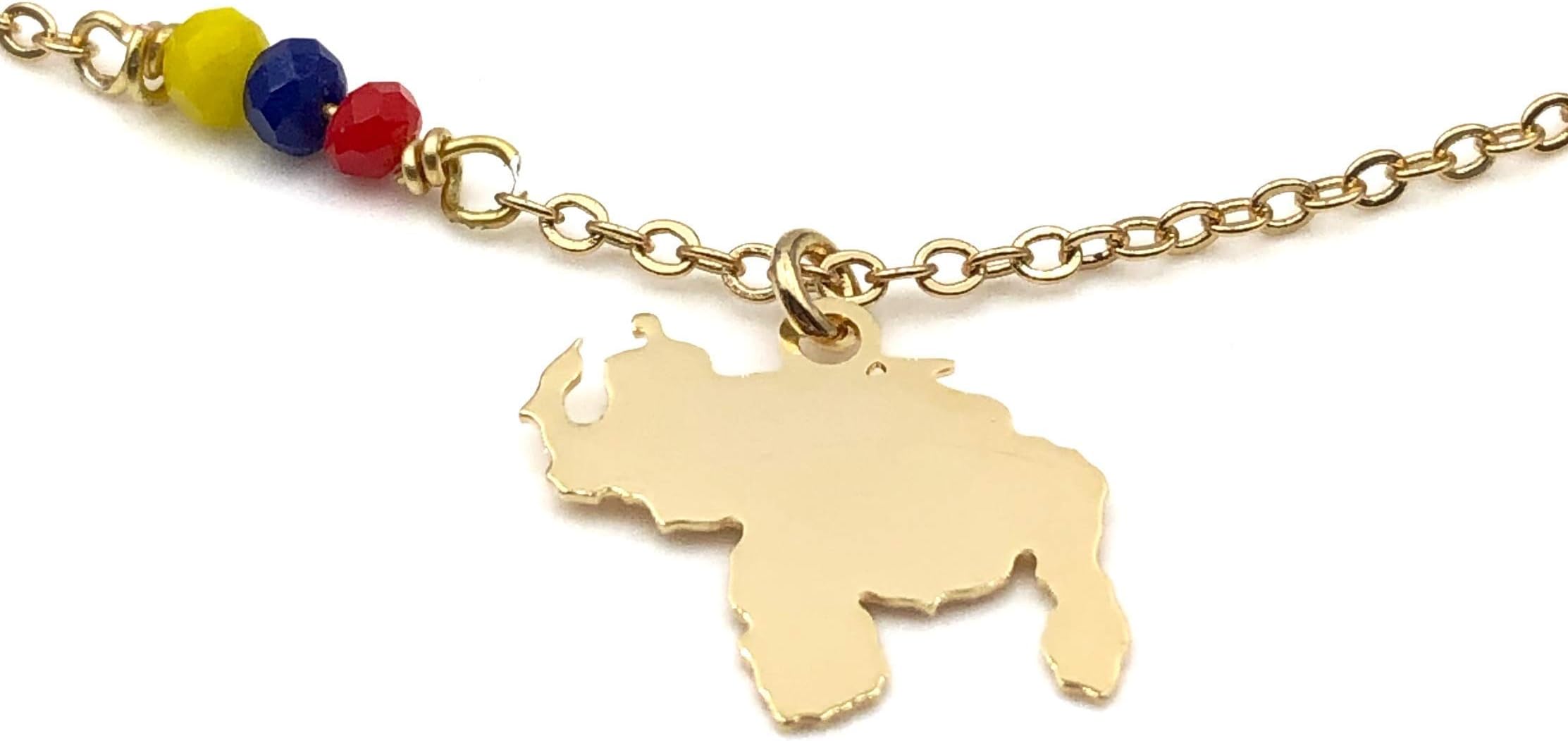 Venezuela Tiny Map Necklace 18k Gold-Plated 16.5 Inches Length Venezuelan jewelry for women