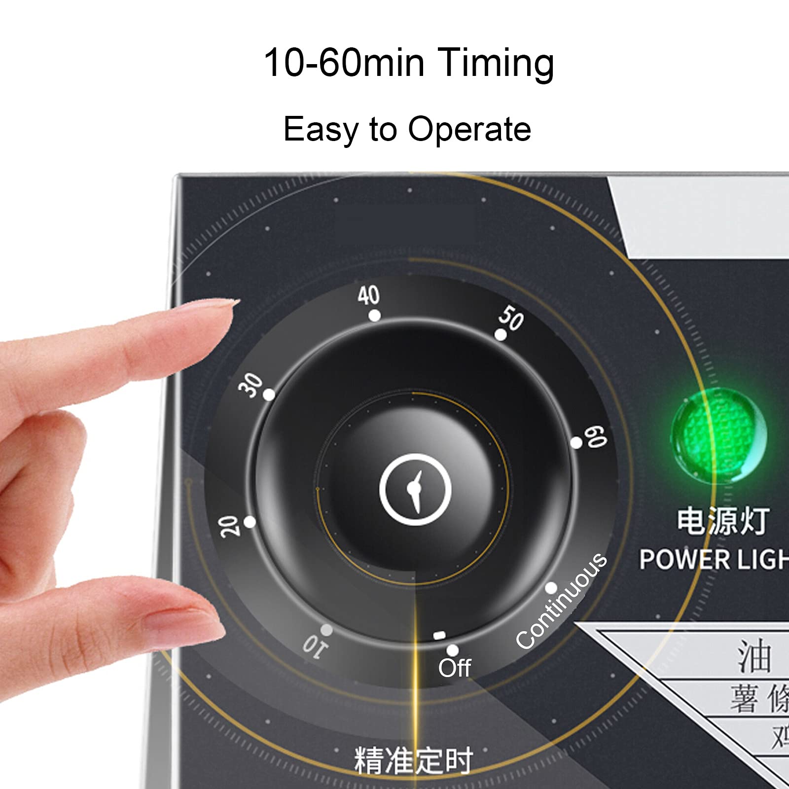 Friggitrice Elettrica Professionale con Cestello, Macchina per Friggere da Cucina Ad Alta capacità, con Funzione di Controllo di Tempo E Temperatura, per Uso Commerciale（10.8L）