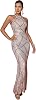 BELLA BARNETT Trendy Sequin Maxi Dress - Halter Neck