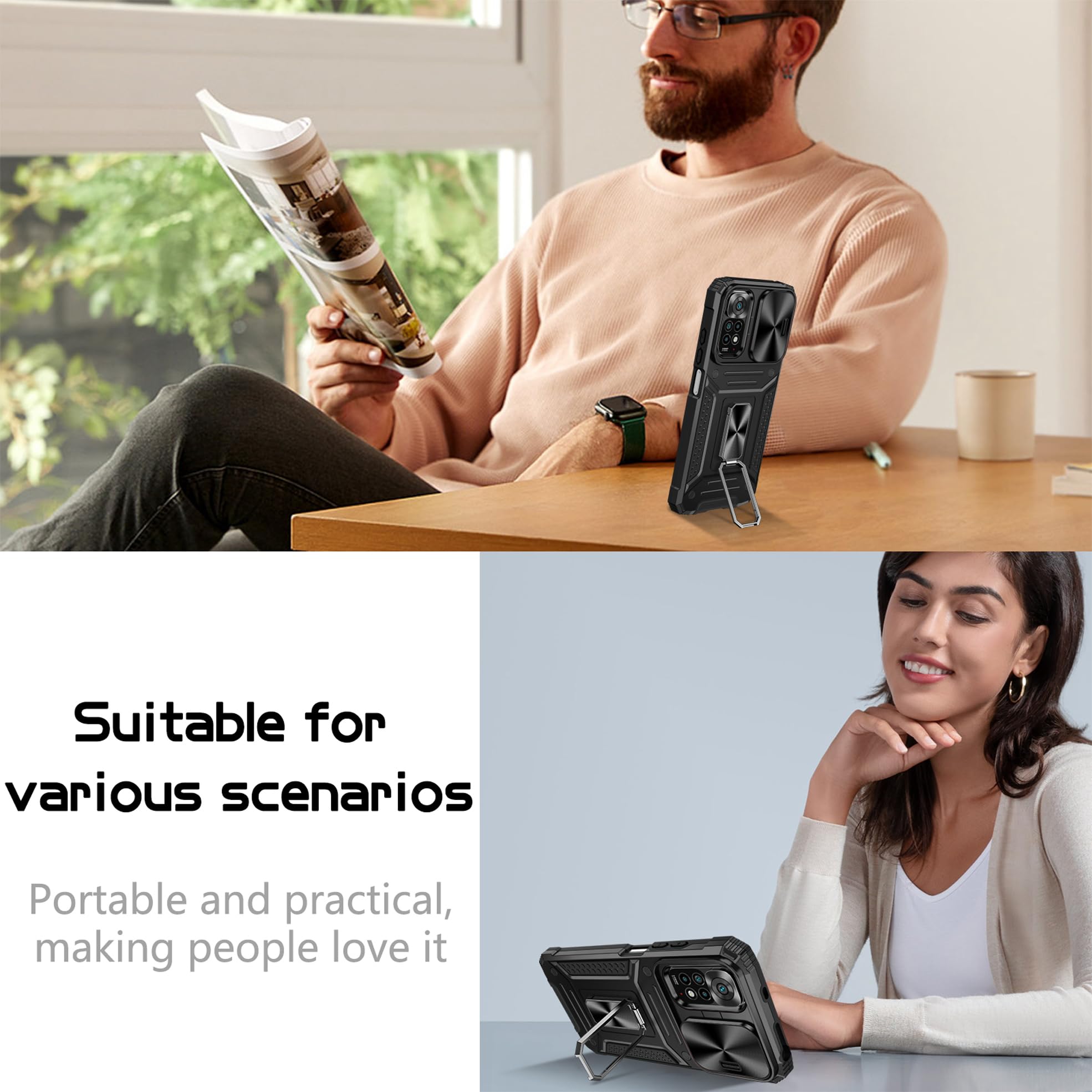 BOKYAS per Custodia Xiaomi Redmi Note 12S 4G/Note 11 con Custodia per