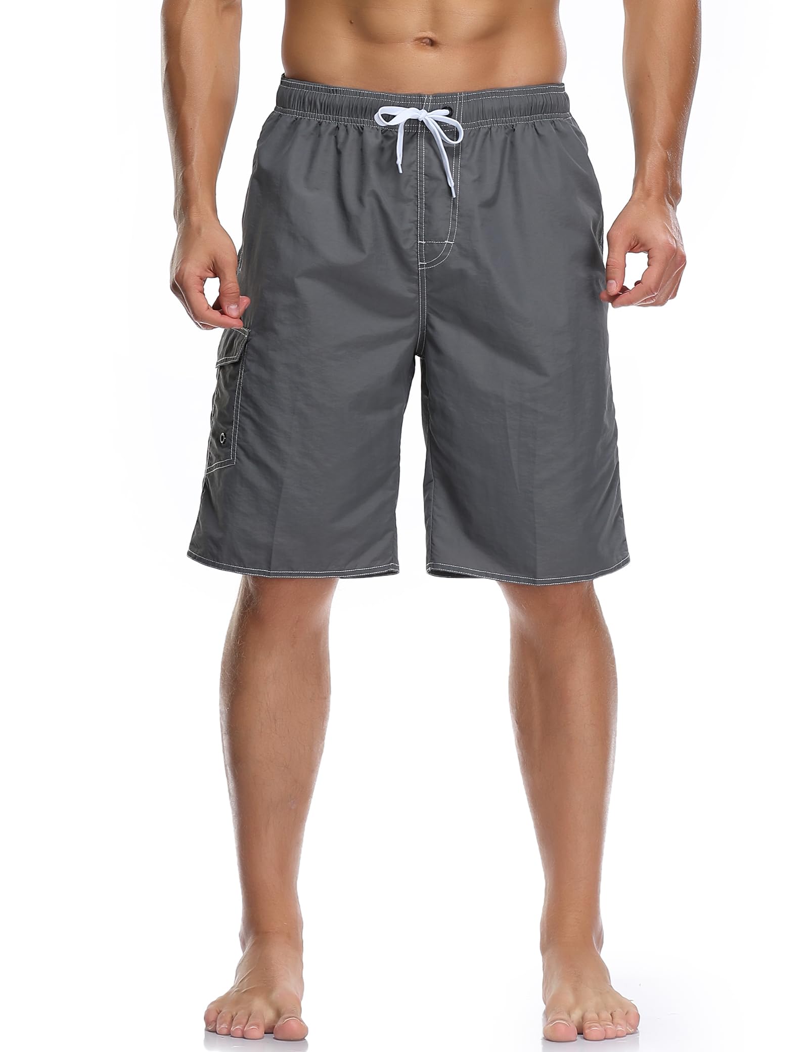 Vocanbomor Men's Quick Dry Swim Trunks Board Shorts Swimwear Bathing Suits