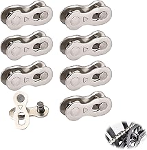 8 Pairs Bicycle Chain Links, 6/7/8 Speed Quick Release Bike Chain Connectors, Replacement Reusable Steel Bicycle Missing Link Repair Accessories Suitable for Road Hybride Mountain Cycling