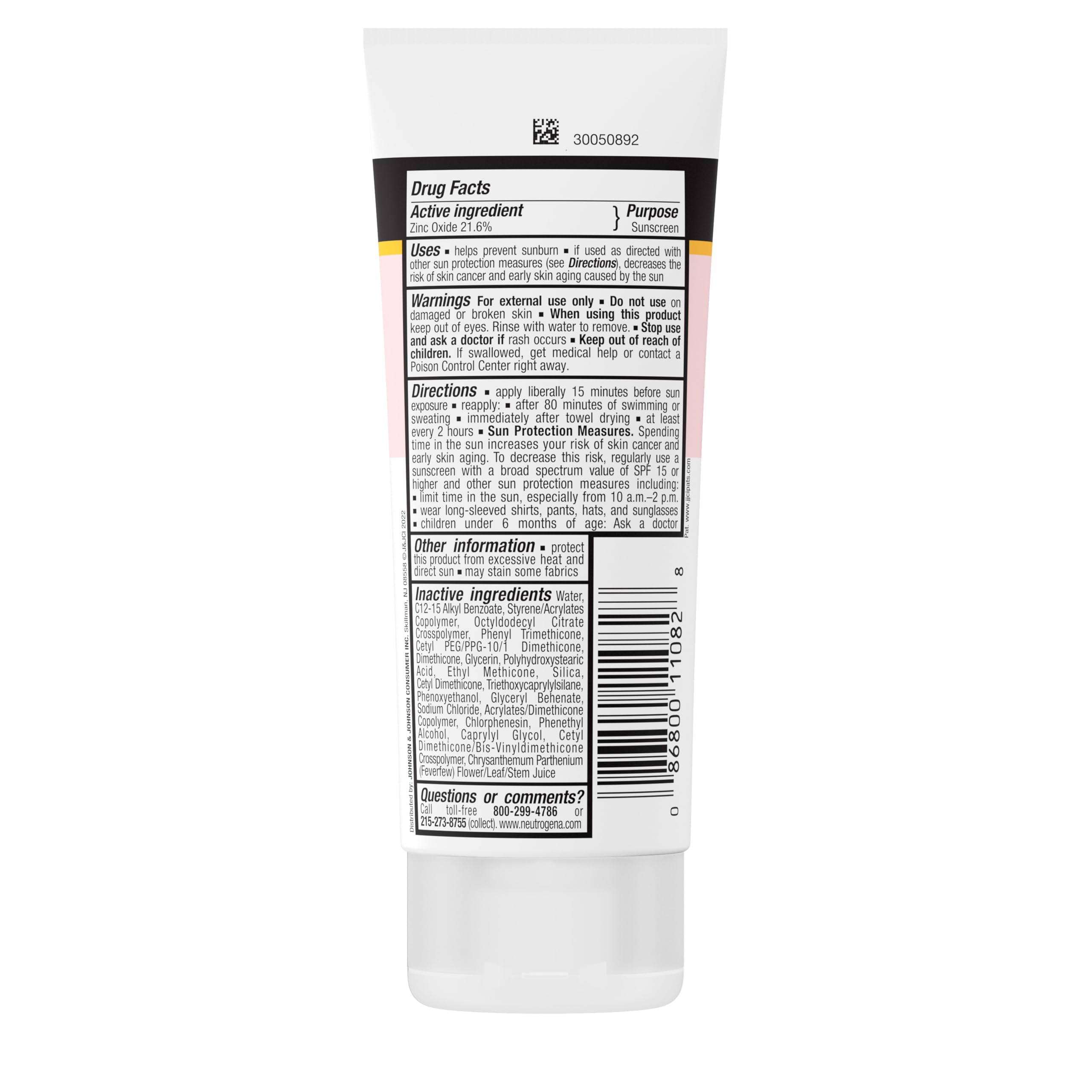 Neutrogena Pure & Free Baby Mineral Sonnencreme Breites Spektrum LSF 50, 3 Fl. oz (3 Stück)