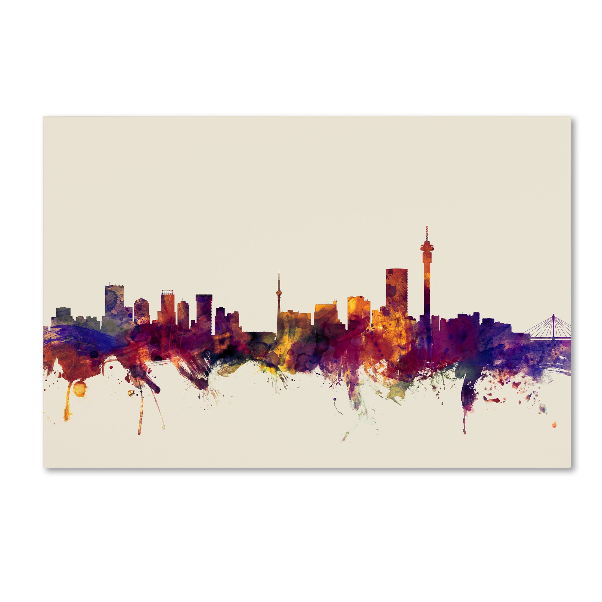 Buy Johannesburg Skyline by Michael Tompsett, 12x19Inch Canvas Wall
