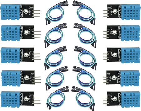 10-Pack DHT11 Temperature and Humidity Sensor, 3.3V-5V