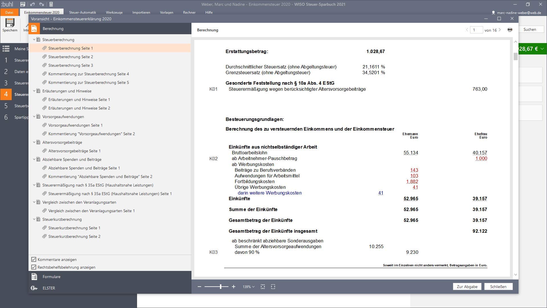 WISO Steuer-Sparbuch 2021 (für Steuerjahr 2020) | Digitaler Download