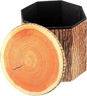Tree Stump Storage Stool,Multifunctional Toy Storage Box,Tree Stump Stool, Forest Decor,Tree Stump Stool