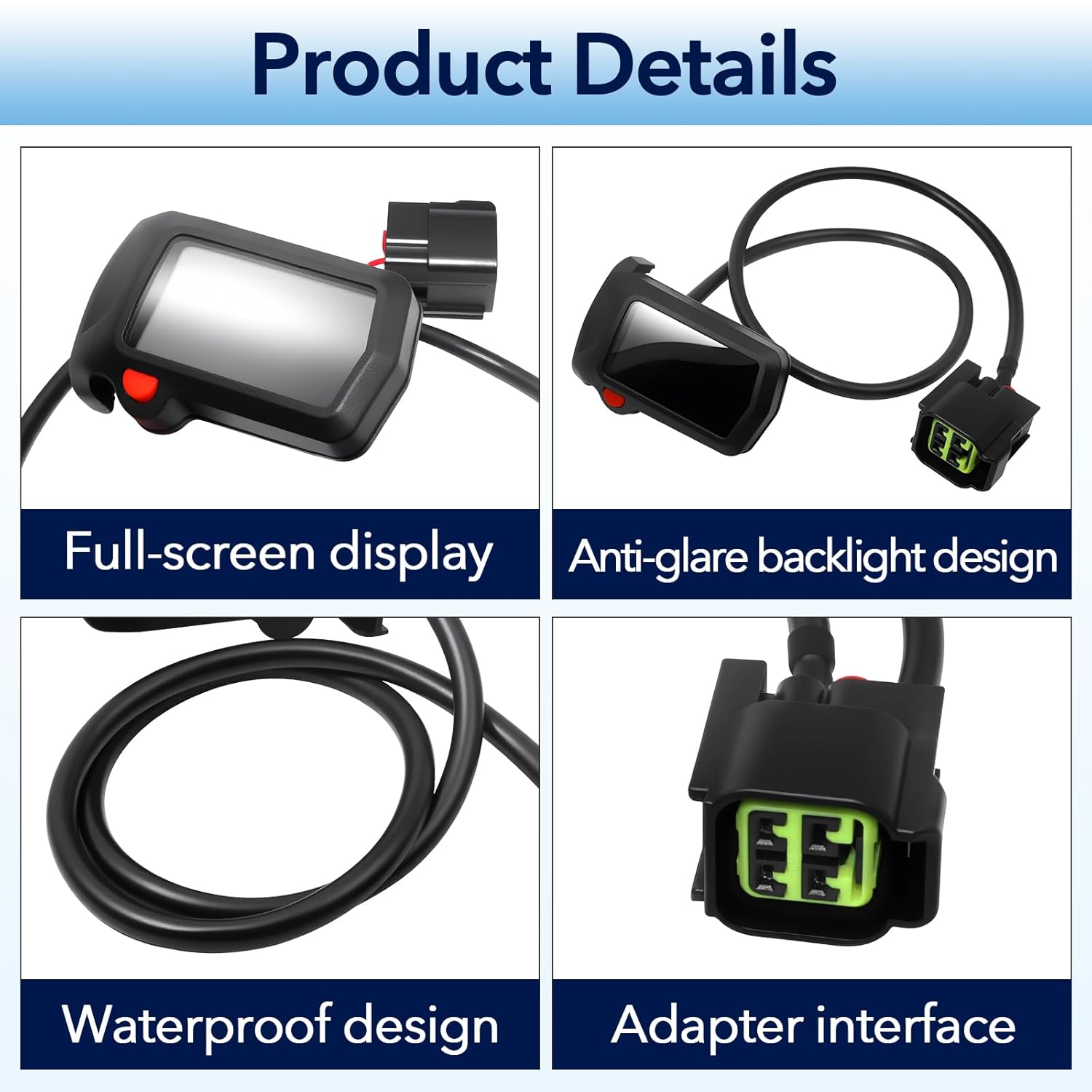 Speedometer for Surron, Digital Display for Surron Electrical Motorbike Hour Meter, Assembly for Electric Bike Speedometer with Surron Light Bee X/S