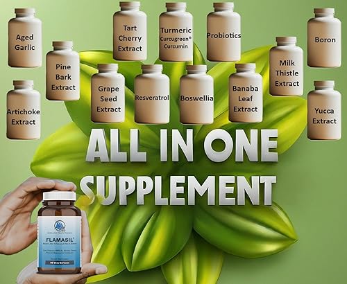 Miniatura 3 de Flamasil - para una respuesta saludable a la inflamación* | Alivio del dolor multiherbario* y ayuda articular | Cúrcuma, boswellia, resveratrol y