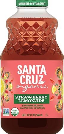 Santa Cruz Organic Strawberry Lemonade, 32 fl oz (Pack of 12)