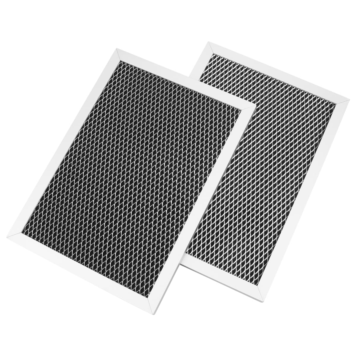 2 PACK Microwave Charcoal Filter JX81B WB02X10733 For GE 8.65"L × 6.2"W Microwave Filter Replacement Carbon Charcoal Filter for Microwave Filters Kitchen Air