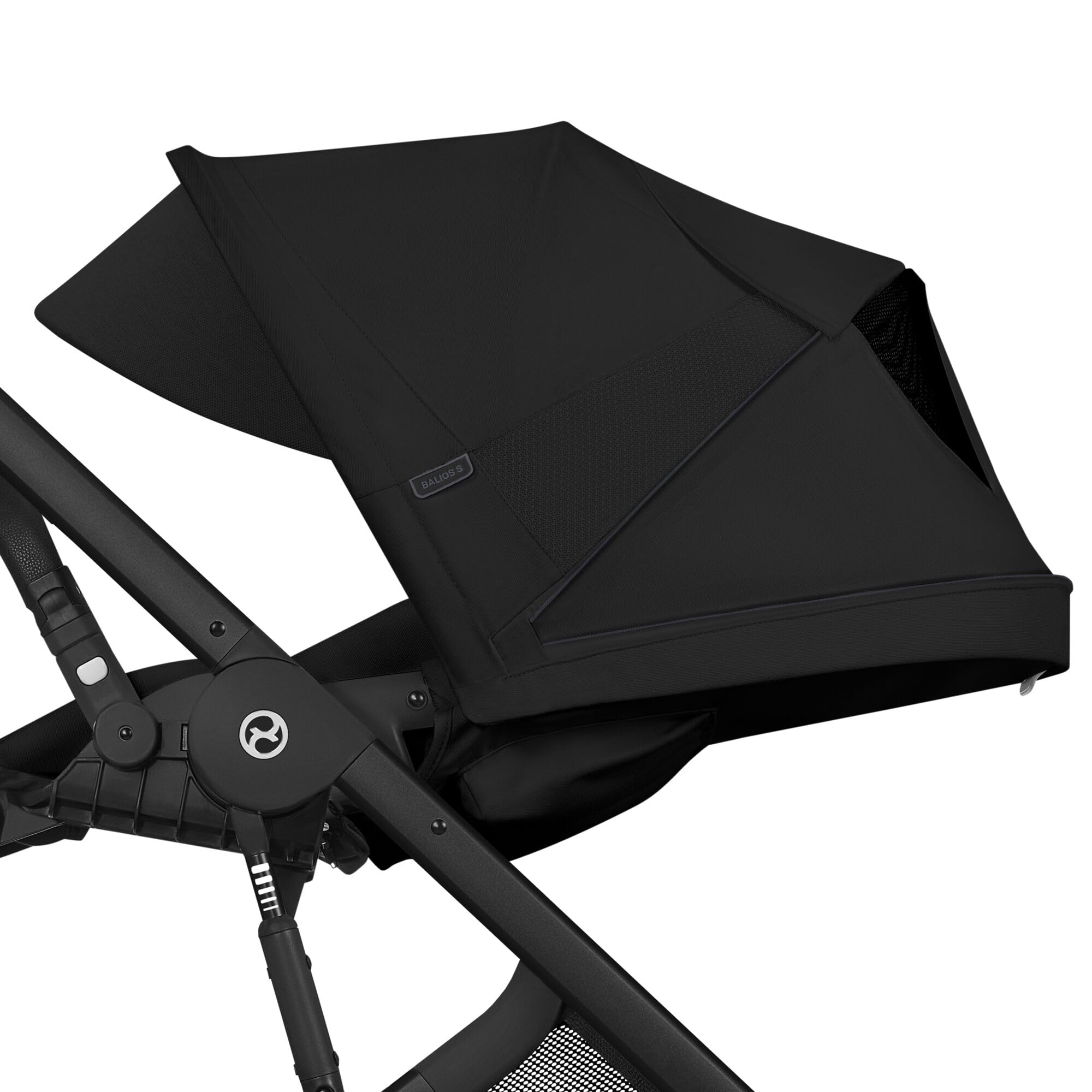 CYBEX Gold Poussette BALIOS S LUX, Moon Black | De la naissance à 4 ans, jusqu'à 22 kg max, système de voyage, position allongée ergonomique, roues tout-terrain