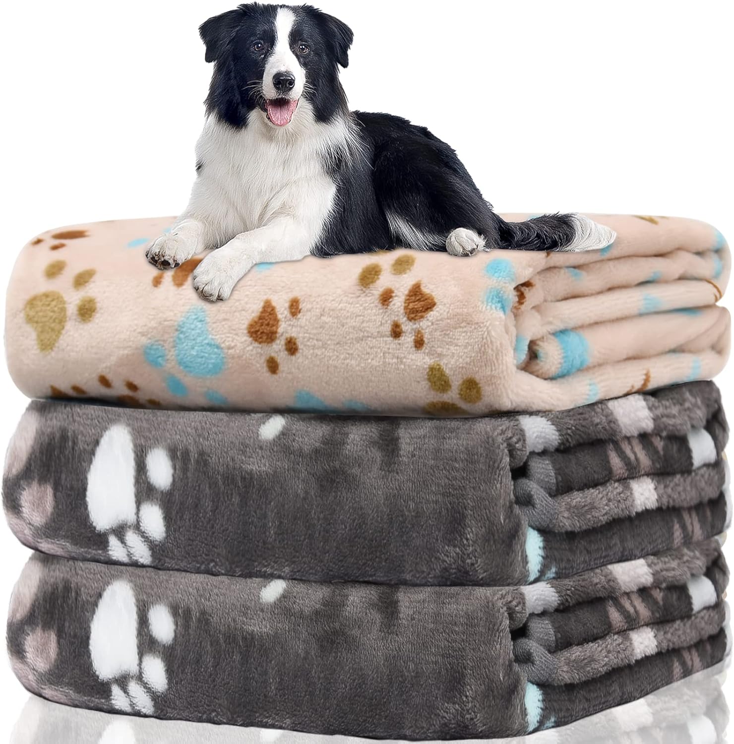1 Pack 3 Blankets for Dogs, Dog Blankets for Large Dogs