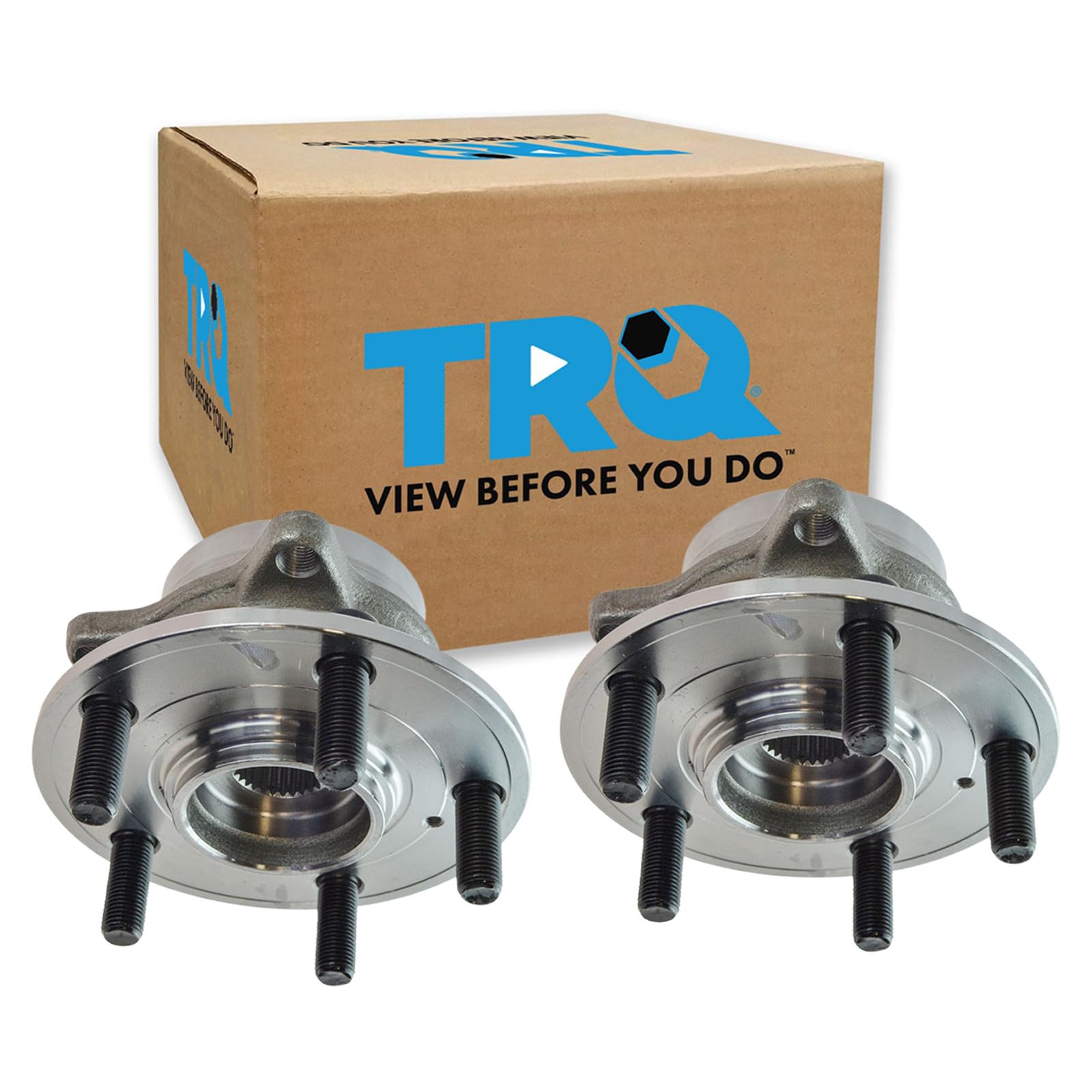 TRQ Front Left and Right Wheel Bearing and Hub Assembly Set 2 Piece