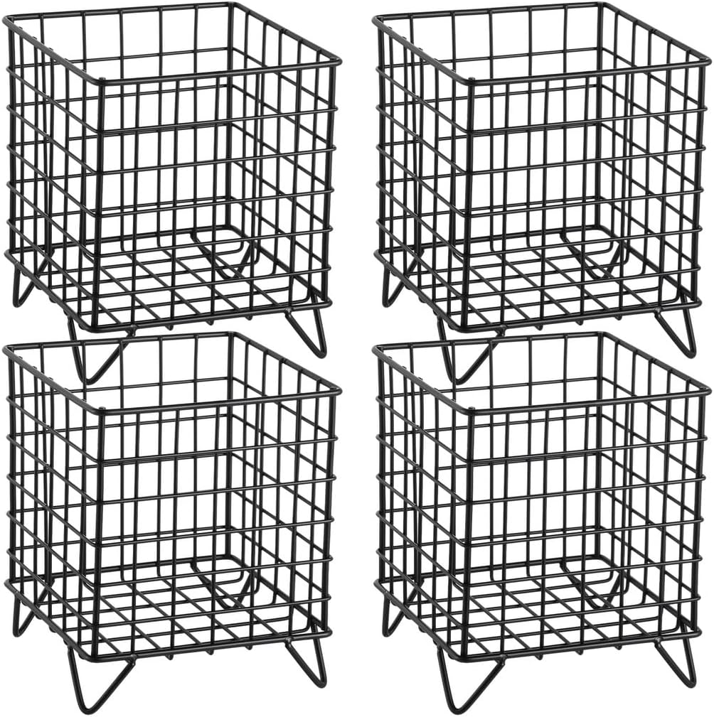 Metal Wire K Cup Brackets for Coffee Pods, Kitchen Counter Storage Organizers, Coffee Capsule Cages, Four Pcs Coffee Pod Holders, Large Capacity for Office, Cafe, Coffee Bar Accessories