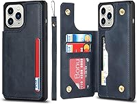 Vista 22 de Cavor Funda para iPhone 11 Pro con tarjetero, funda tipo cartera con tarjetero y tarjetero para iPhone 11Pro, funda de piel sintética con ranuras