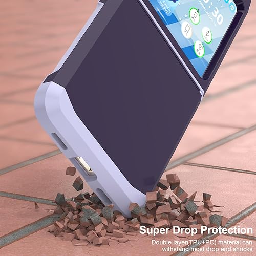 Miniatura 5 de Funda diseñada para Galaxy Z Flip 5 con protección de bisagra, Samsung Flip 5 resistente a prueba de golpes de cuerpo completo funda protectora para