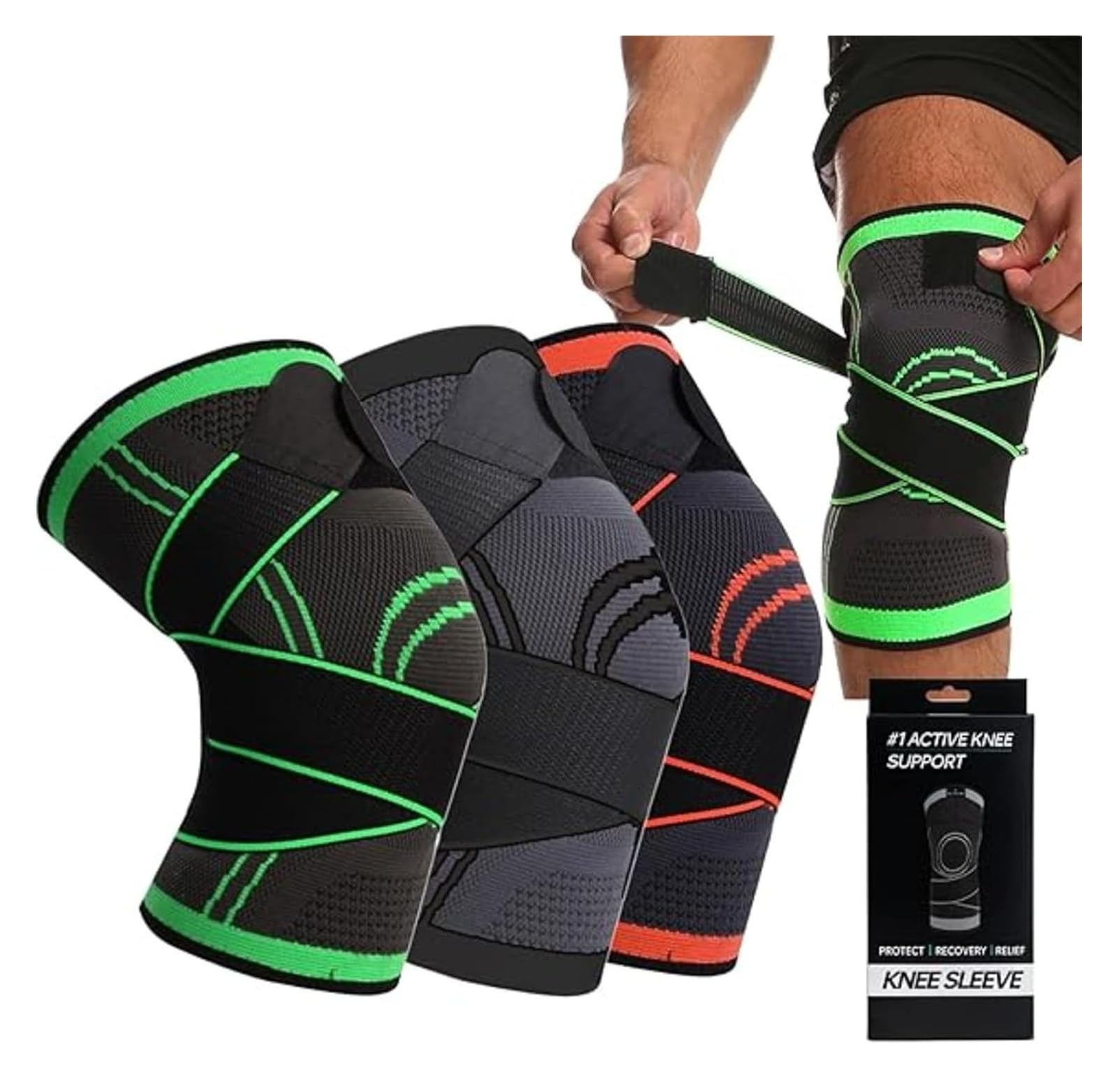 ERICAT Knee Stabilizer for Running, Cycling, Basketball, Fitness, Mountaineering