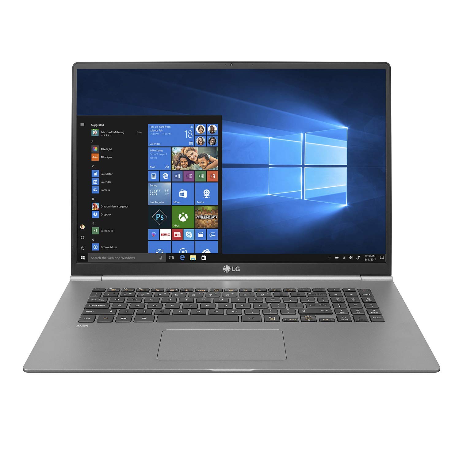 LG Gram Thin and Light Laptop 17in Intel i7-8565U 16GB RAM 512GB SSD Windows 10 (Renewed)