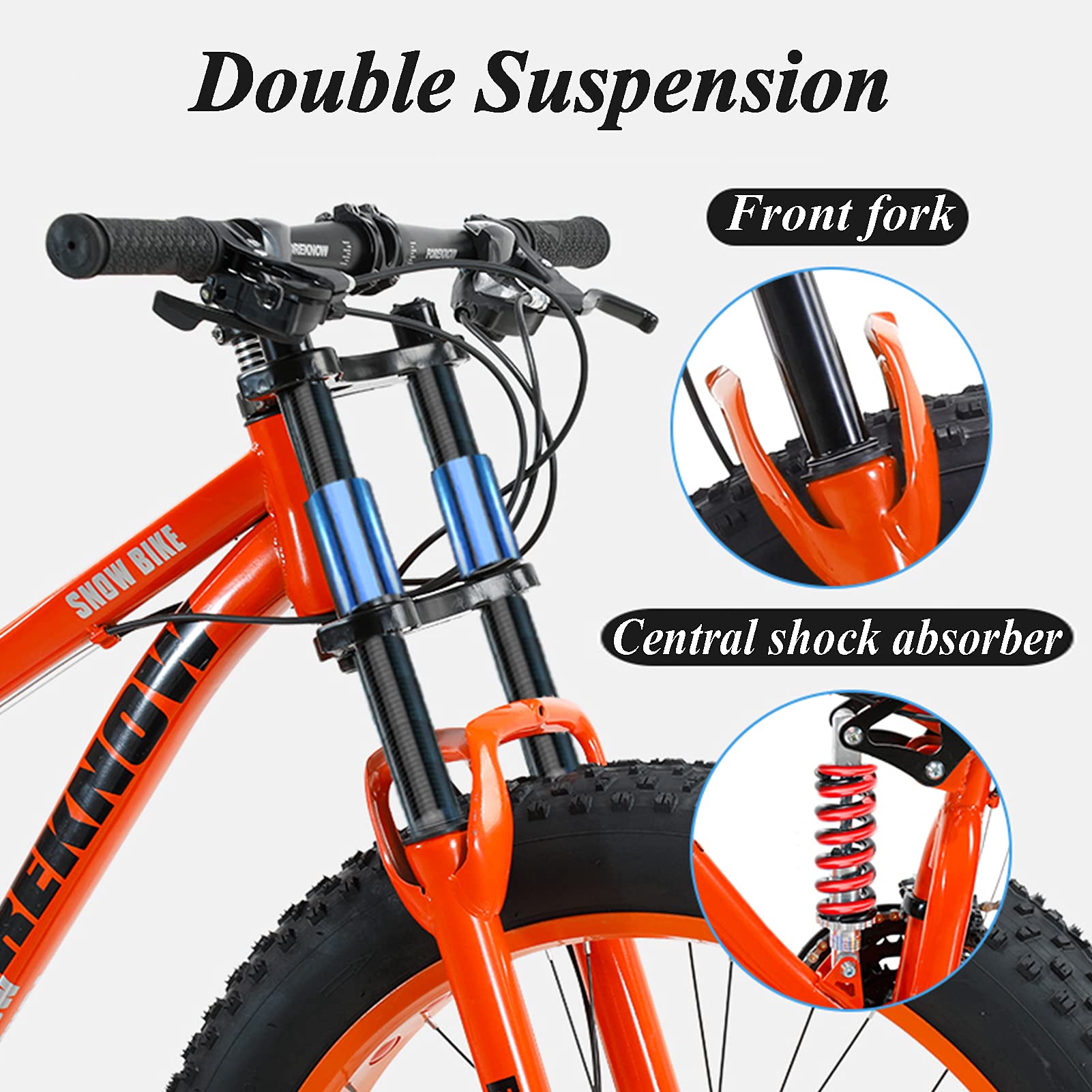 nengge 26 zoll mountainbike für Mädchen Herren - - 7/21/24/27/30-Gang - Erwachsenen MTB Vollfederung Fette Reifen Fahrräder Kansas State Wildcat size:XXLarge Salz mehl zucker aufbewahrung