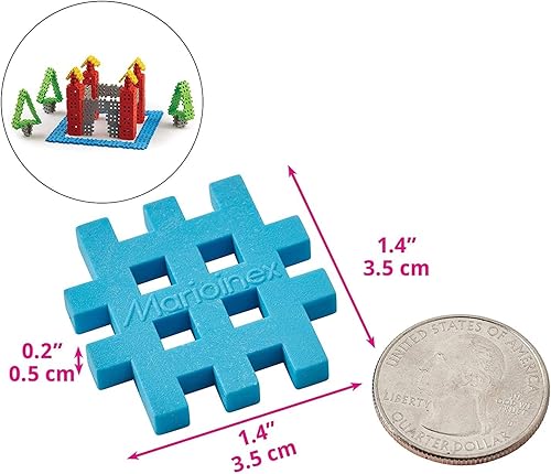 Miniatura 4 de Mario-Inex Mini juego de construcción de bloque de gofres para niños, 70 piezas de rompecabezas de arco iris entrelazadas, mejora las habilidades