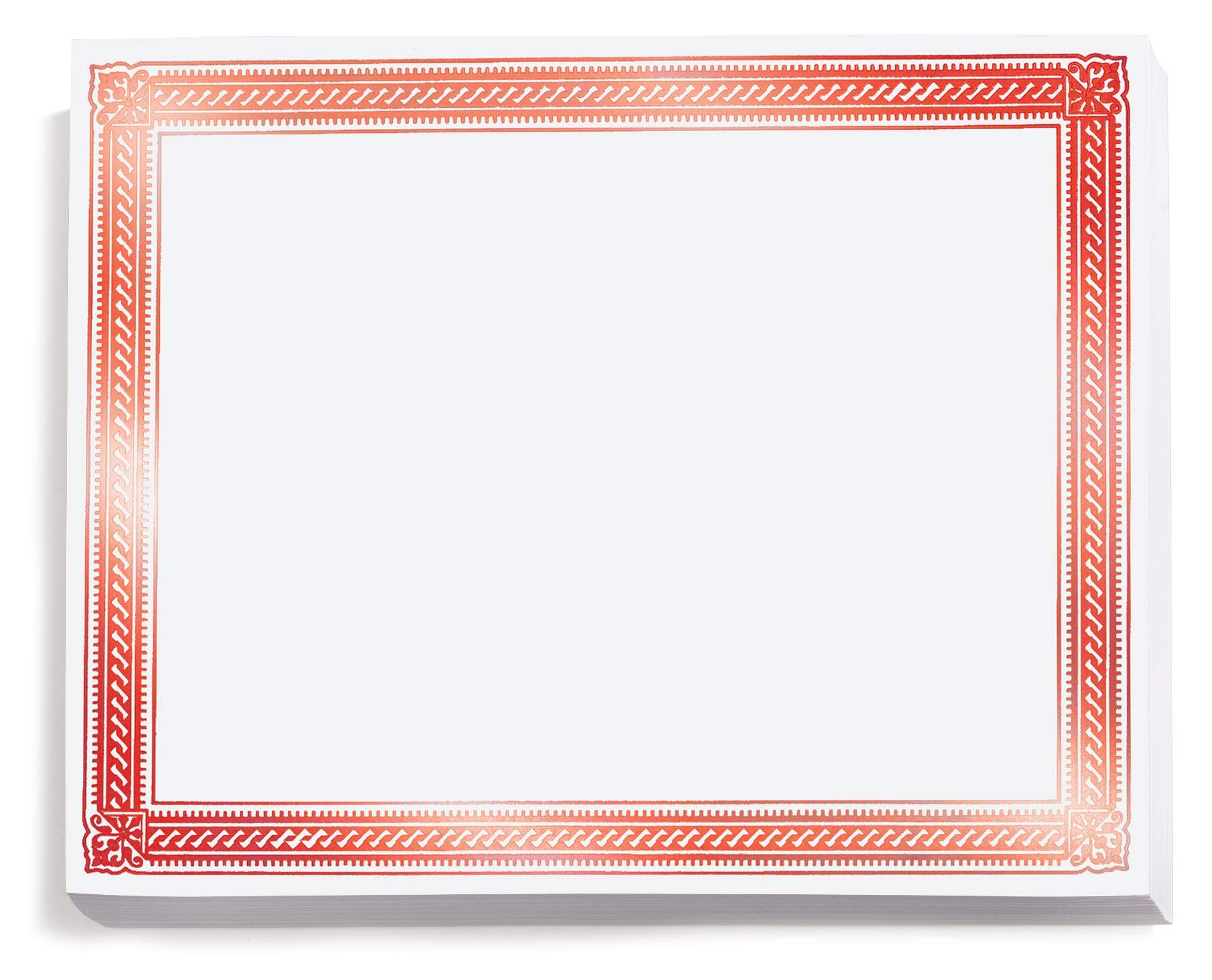 PaperDirect Red on White Regency Specialty Certificates, 8½ x11, Foil Accents, 50 Count, Certificates And Awards Paper, For School, Work, Diplomas &