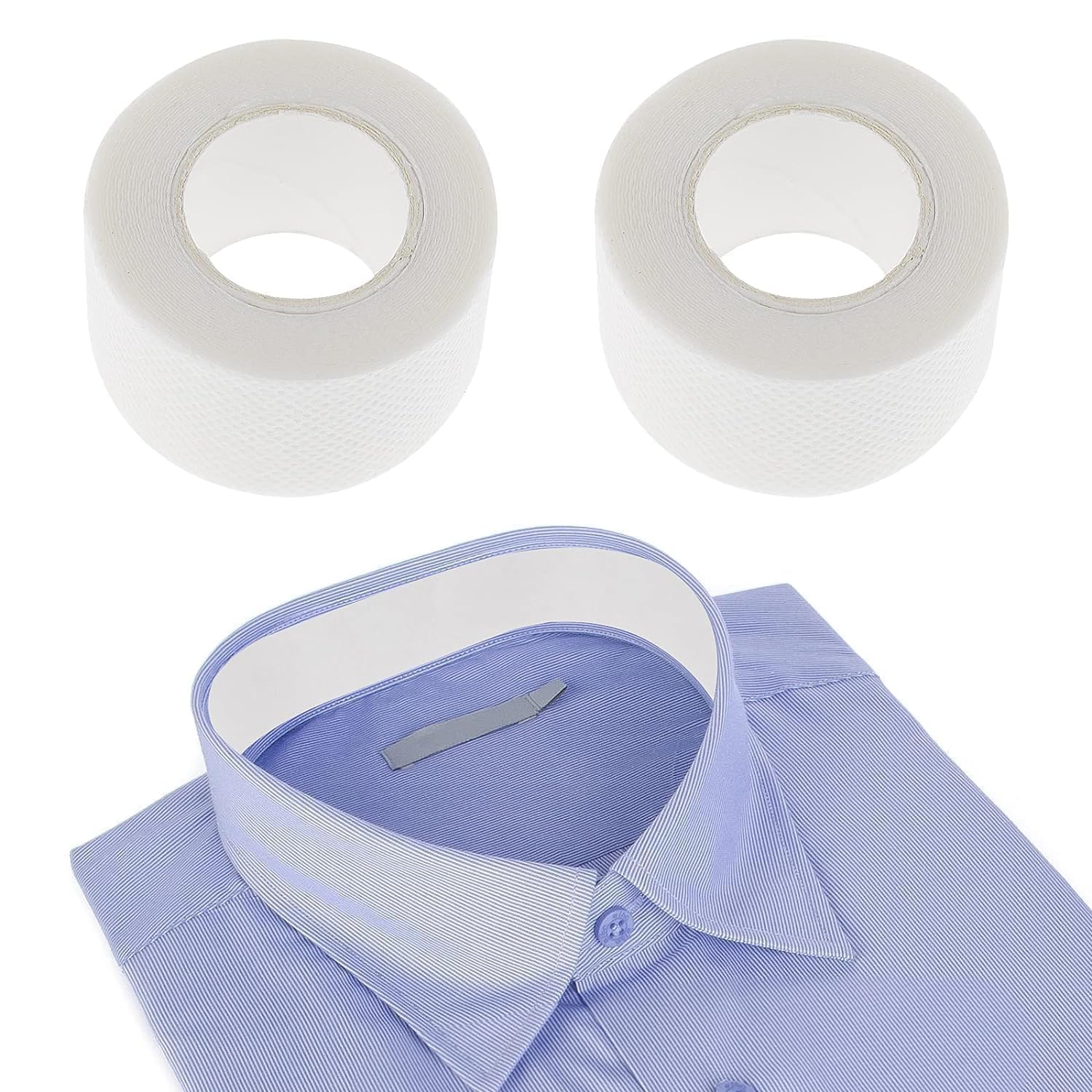 2 Roll Collar Protector Neck Sweat Pad Antiperspirant Sticker Absorbing Sweat Pads non-woven fabric Disposable Self-Adhesive Invisible Protection Hats Liner Caps Against Collar Sweat & Stains-image-4
