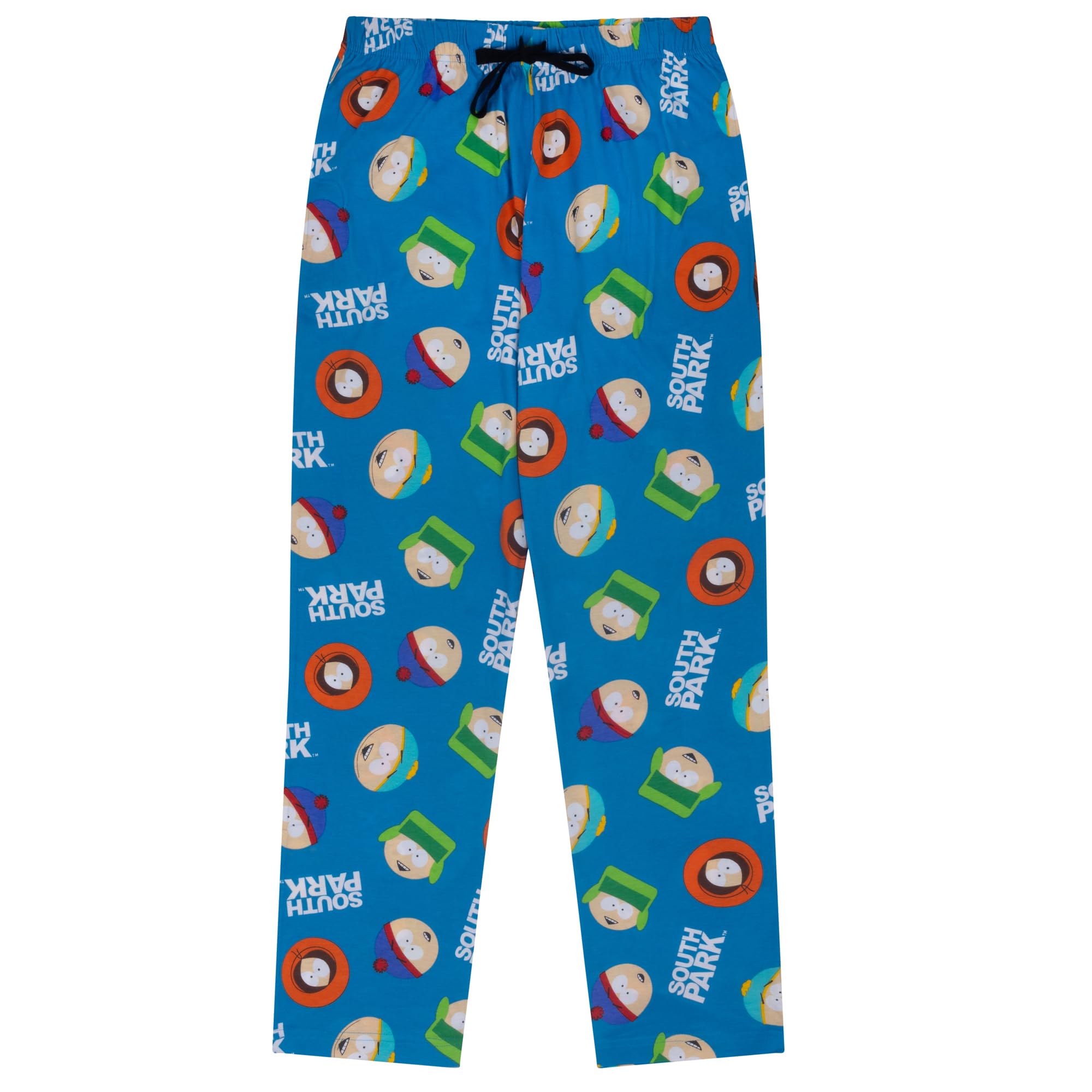 South Park 100% Cotton Mens Lounge Trousers All Over Print Pyjama Bottoms, South Park, XXL, Blue