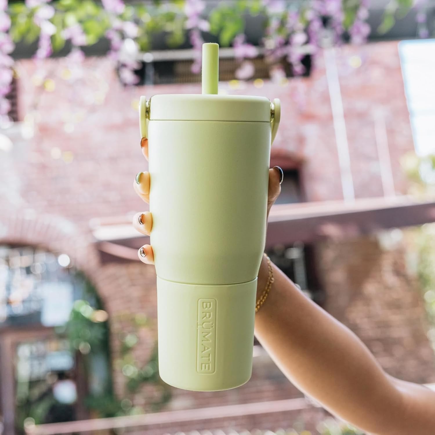 BrüMate Resa 25oz 100% Leakproof Travel Tumbler w/Handle & Straw | Flexible SoftSip Straw | Silicone Sleeve for Durability | Stainless Steel | Cup Holder & Travel Friendly Water Bottle (Violet Crush) - Image 8