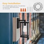 Outdoor Wall Lantern, Exterior Light Fixtures Wall Mount Anti-Rust & Waterproof, Black Wall Sconce with Clear Glass Shade, E26 Socket Porch Light for Garage, Doorway(Bulb Included)