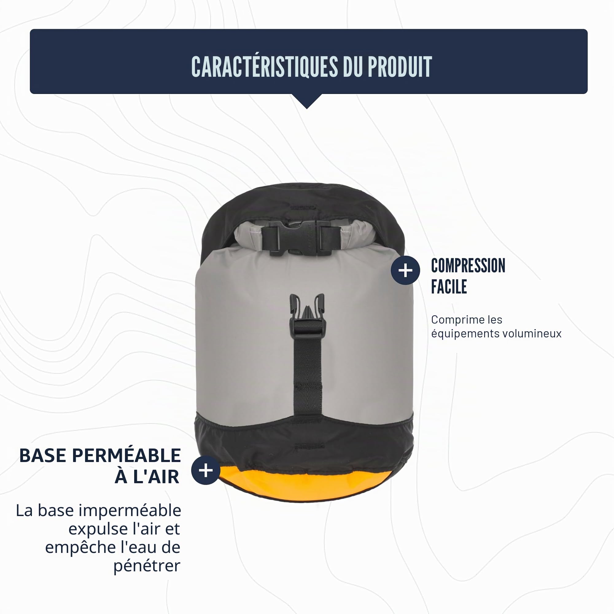 Sea to Summit Evac Compression Dry UL Sac de Rangement, Gris, 20L