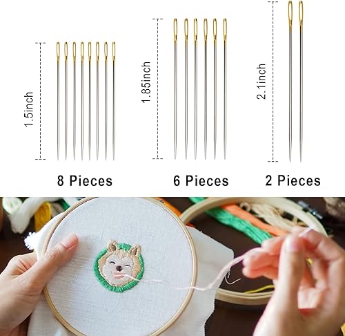 Miniatura 5 de Caydo Juego de 7 aros de bordado de 7 tamaños con soporte de aro de bordado de metal ajustable para costura artesanal y adornos