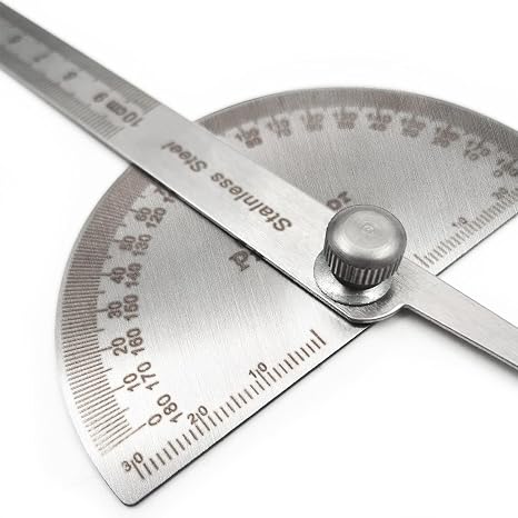Stainless Steel Angle Protractor, 10 cm