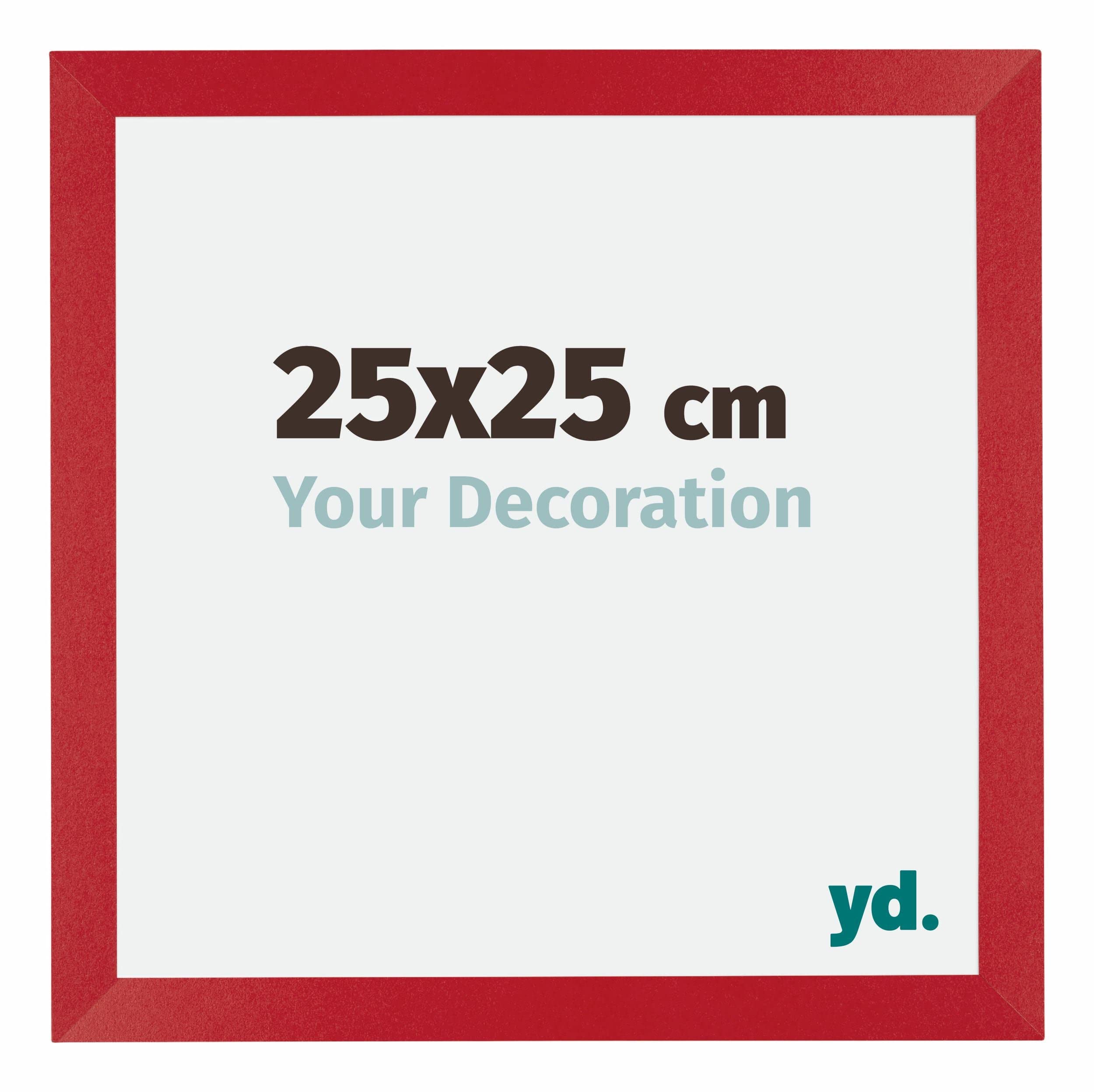 Your Decoration - Picture Frame 25x25 cm - Red - Decorative Wall Frame in MDF with Antireflection - Frame 25x25 - Mura